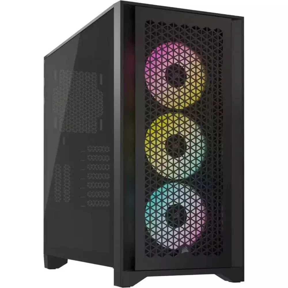 Кутия Corsair iCUE 4000D RGB Airflow Mid Tower Tempered Glass Black - CC-9011240-WW