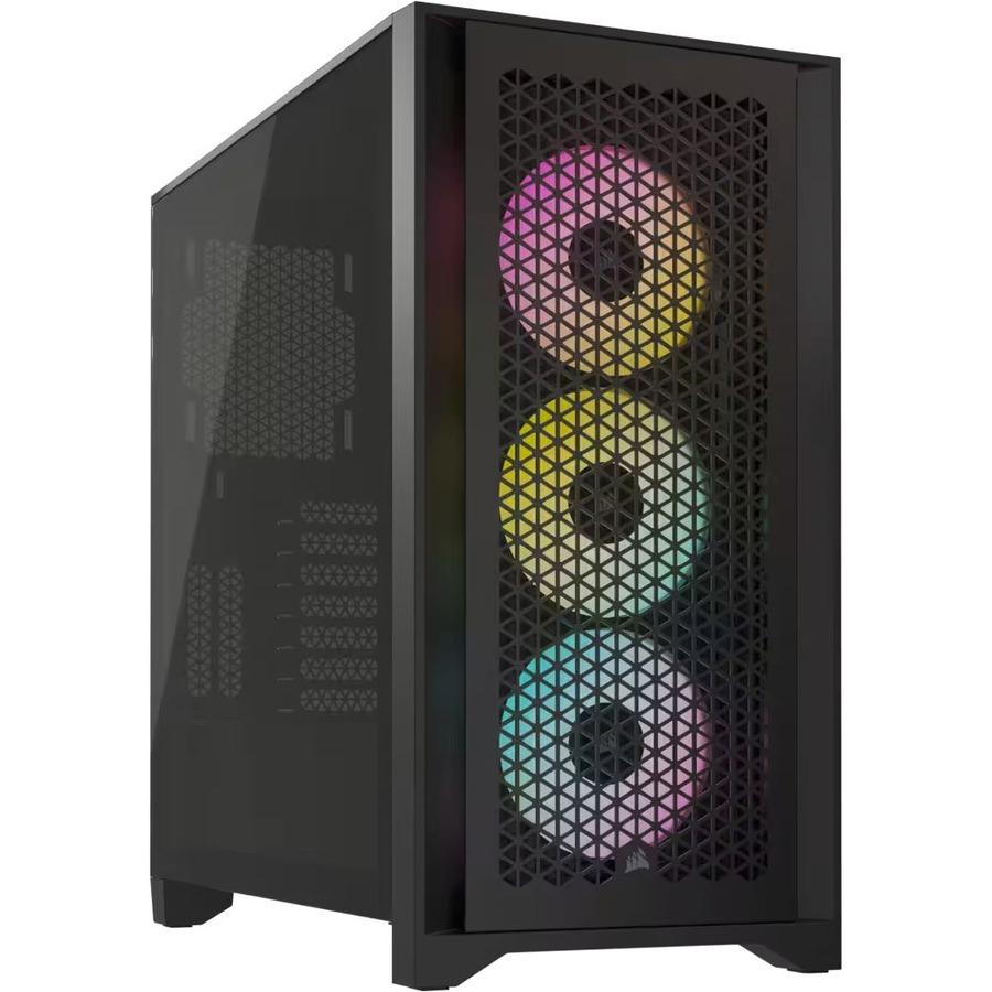 Кутия Corsair iCUE 4000D RGB Airflow Mid Tower Tempered Glass Black - CC-9011240-WW