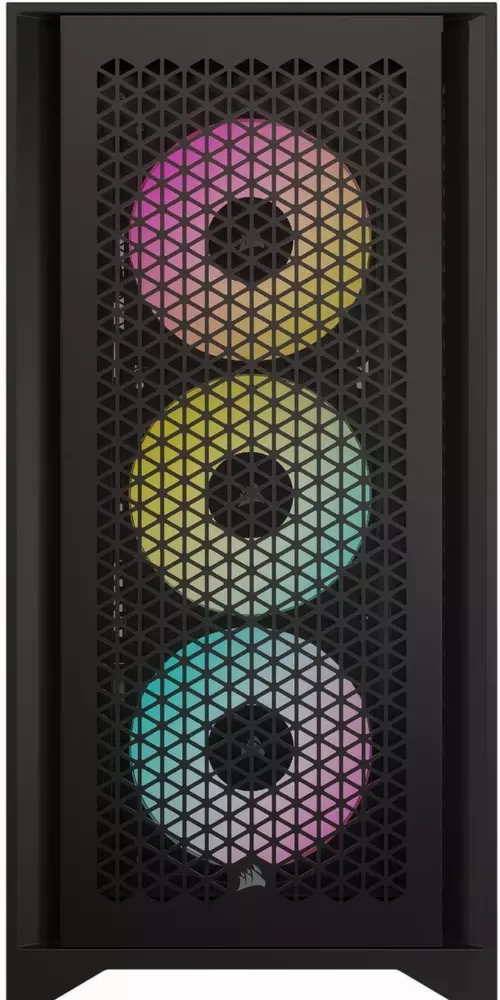 Кутия Corsair iCUE 4000D RGB Airflow Mid Tower Tempered Glass Black - CC-9011240-WW