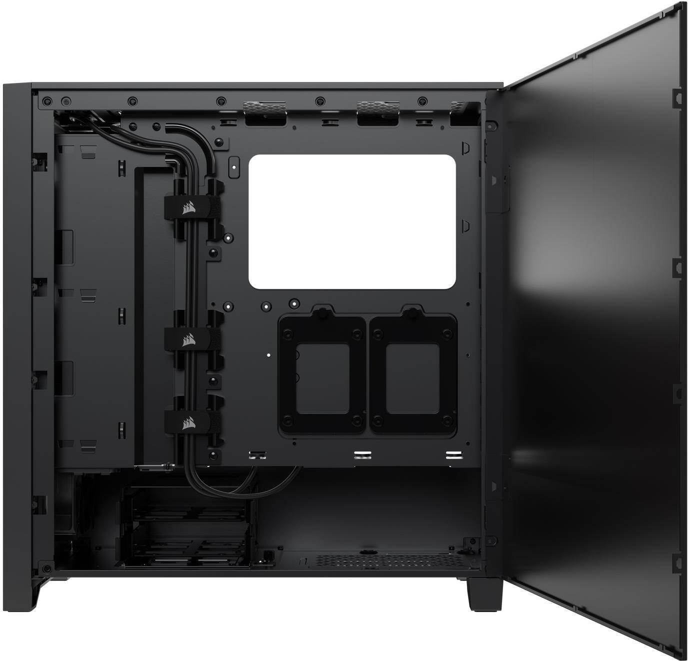 Кутия Corsair iCUE 4000D RGB Airflow Mid Tower Tempered Glass Black - CC-9011240-WW