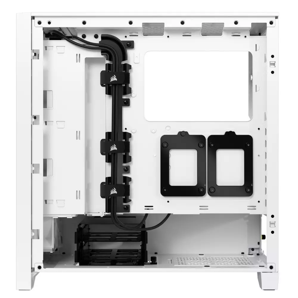 Кутия Corsair iCUE 4000D RGB Airflow Mid Tower Tempered Glass White - CC-9011241-WW