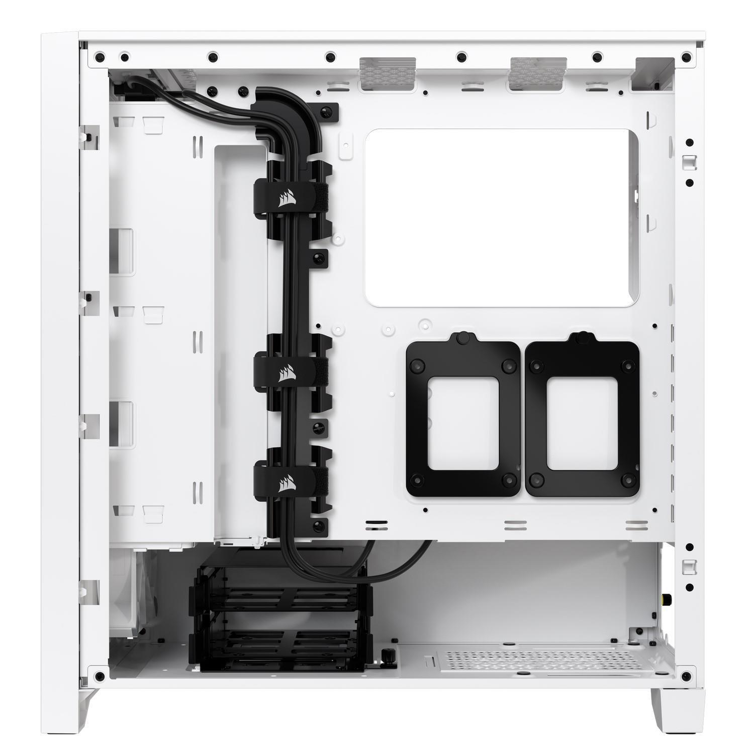 Кутия Corsair iCUE 4000D RGB Airflow Mid Tower Tempered Glass White - CC-9011241-WW