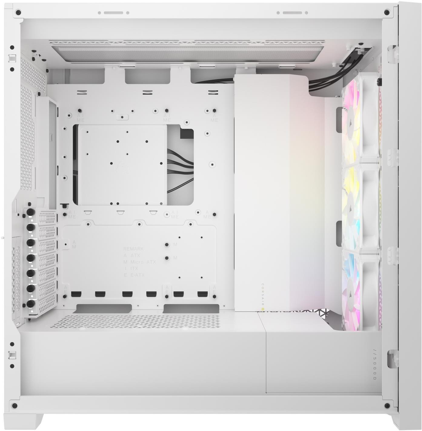 Кутия Corsair iCUE 5000D RGB Airflow Mid Tower Tempered Glass White - CC-9011243-WW