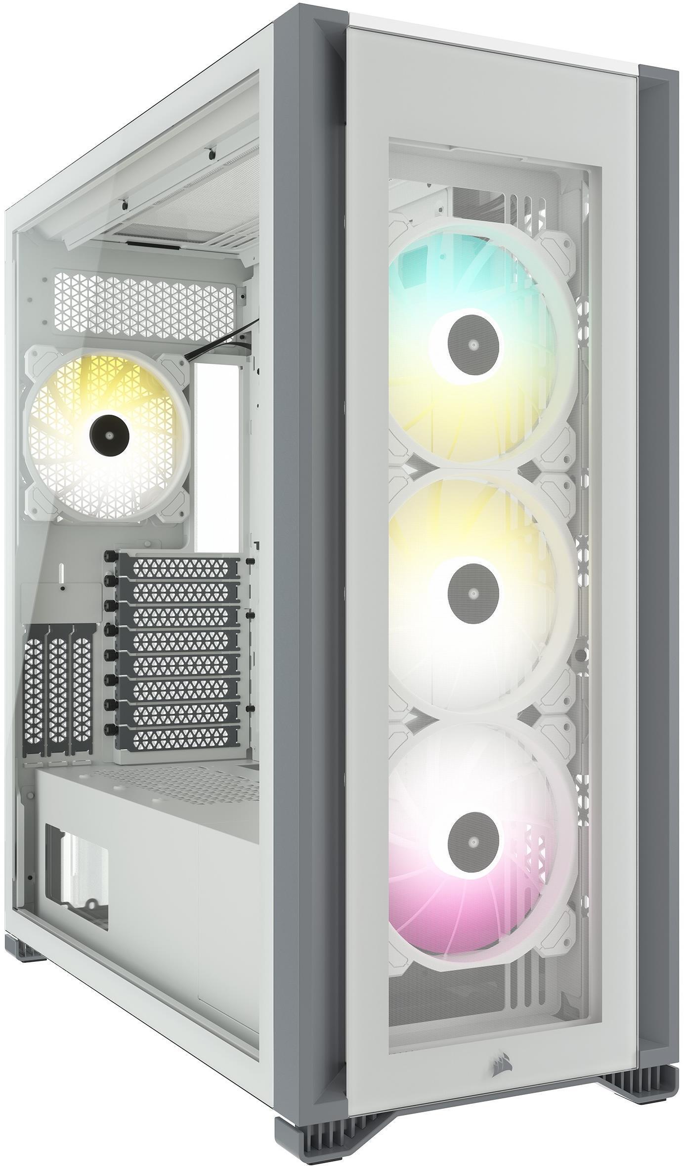 Кутия Corsair iCUE 7000X RGB Full Tower Tempered Glass White - CC-9011227-WW