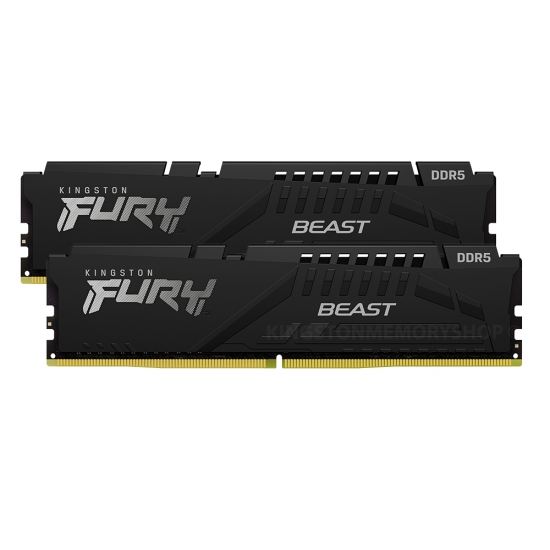 Памет Kingston Fury Beast Black 16GB (2x8GB) DDR5 5200MHz EXPO CL36 - KF552C36BBEK2-16