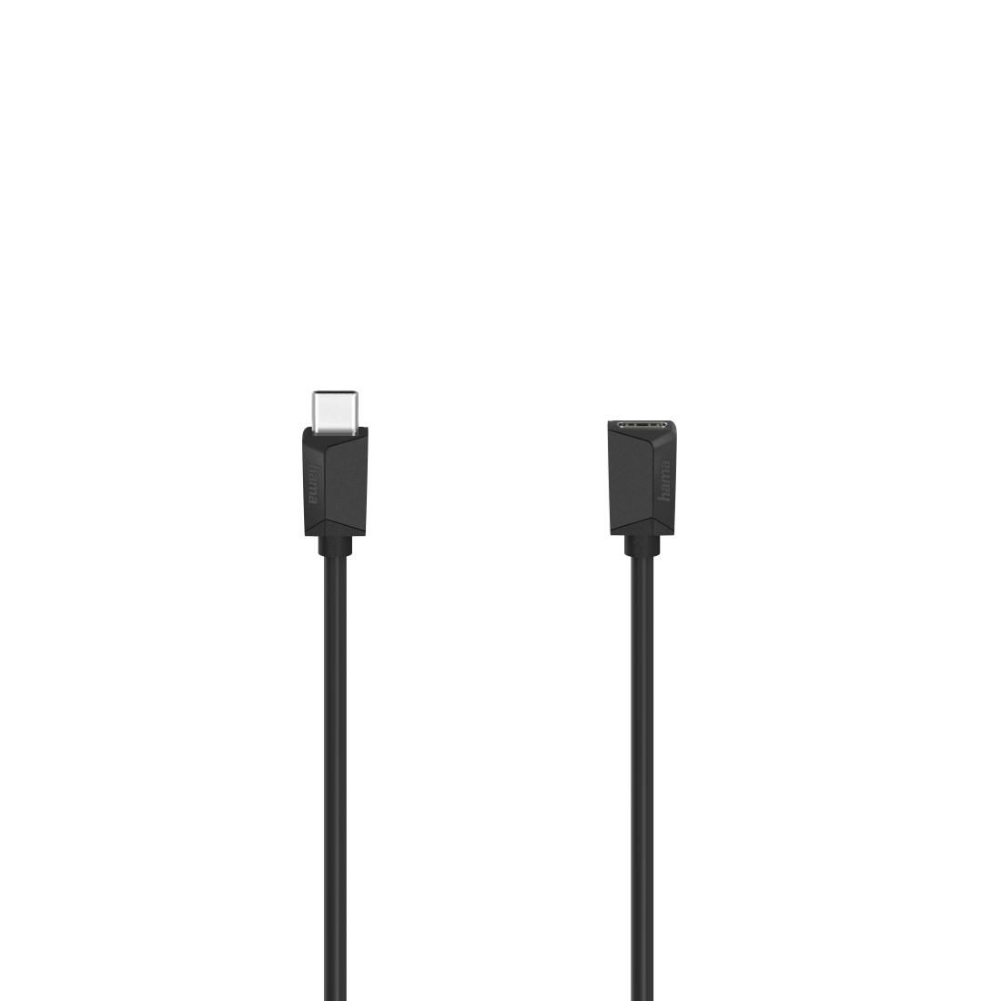 Καλώδιο επέκτασης HAMA, Full-Featured, USB-C θηλυκό - USB-C αρσενικό, 0.5 μ., USB 3.2 Gen1, 5 Gbit/s, Μαύρο