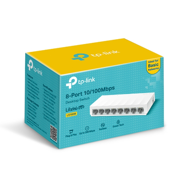 Суич TP-LINK LS1008 Switch 8 Port 10/100 RJ45