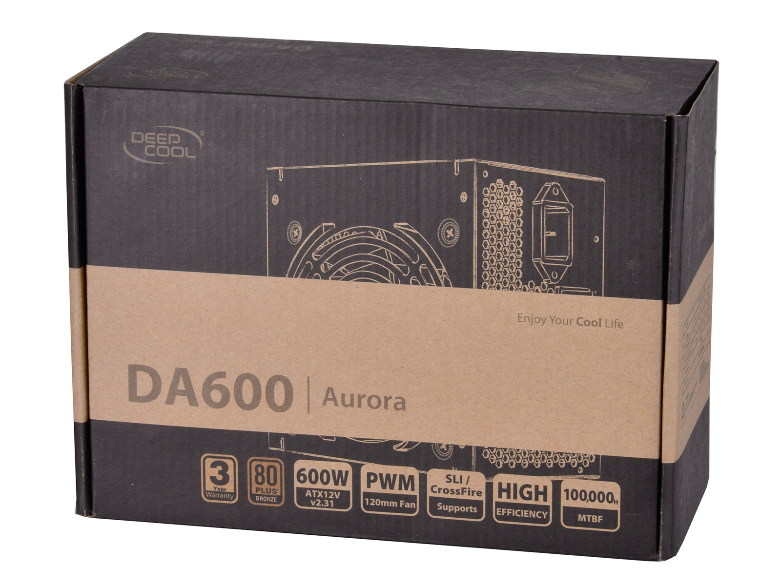 Захранване DeepCool DA600 (600W) 80 Plus Bronze PSU - DP-BZ-DA600N  