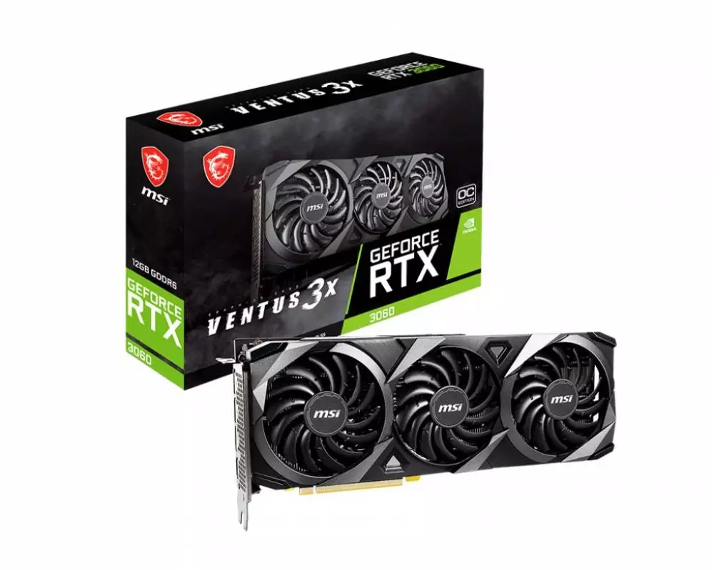 Видео карта MSI GeForce RTX 3060 VENTUS 3X 12GB - 912-V397-699