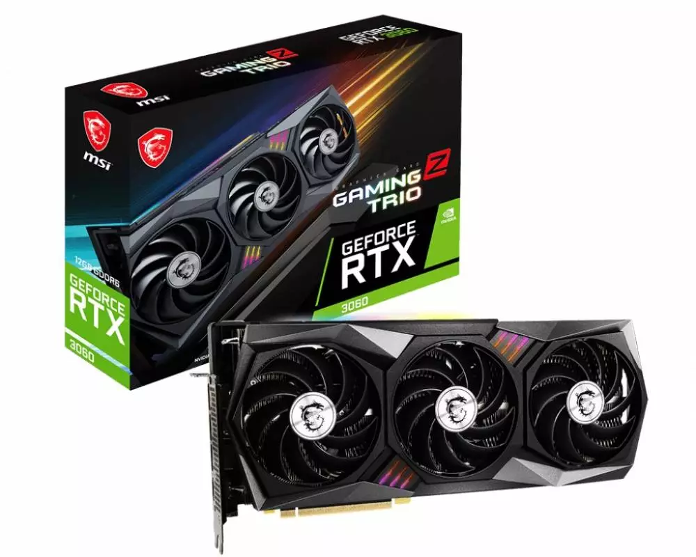 Видео карта MSI GeForce RTX 3060 GAMING Z TRIO 12G