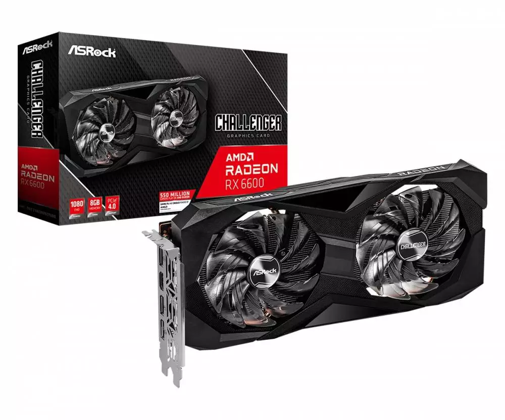 Видео карта Asrock AMD Radeon RX 6600 Challenger D 8GB GDDR6