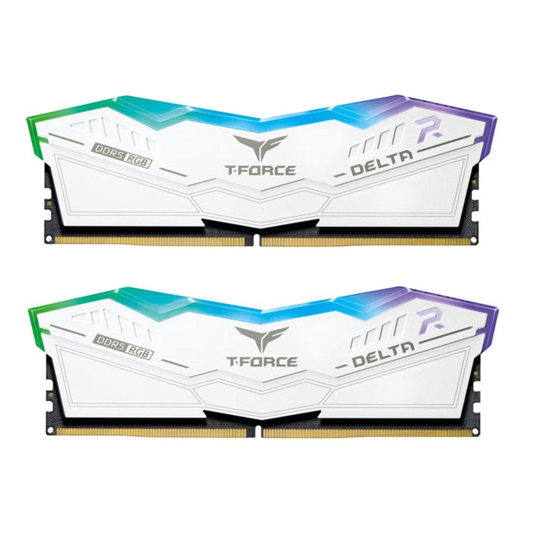 Памет Team Group T-Force Delta RGB White 32GB (2x16GB) DDR5 6200 MHz CL38 - FF4D532G6200HC38ADC01