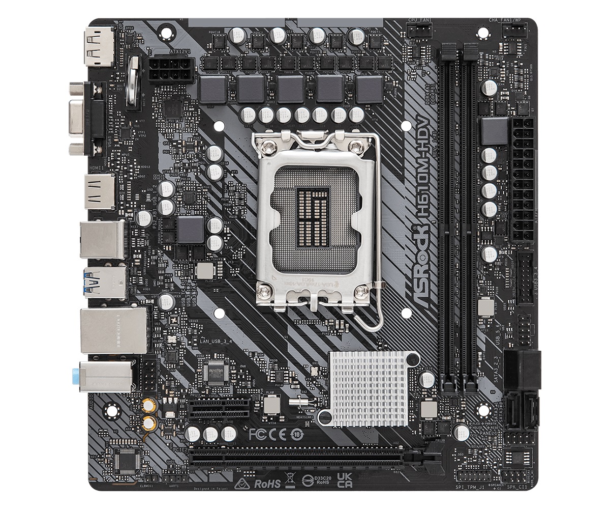 Дънна платка Asrock H610M-HDV LGA1700 DDR4