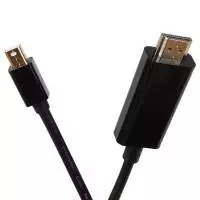 VCom Кабел Mini Display Port M / HDMI M 4K 2160p - CG615L-1.8m-4K Black