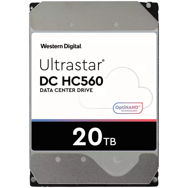 Твърд диск WD ULTRASTAR DC HC560 3.5&rsquo;&rsquo;, 20TB, 512MB, 7200 RPM, SAS 12Gb/s - WUH722020BL5204