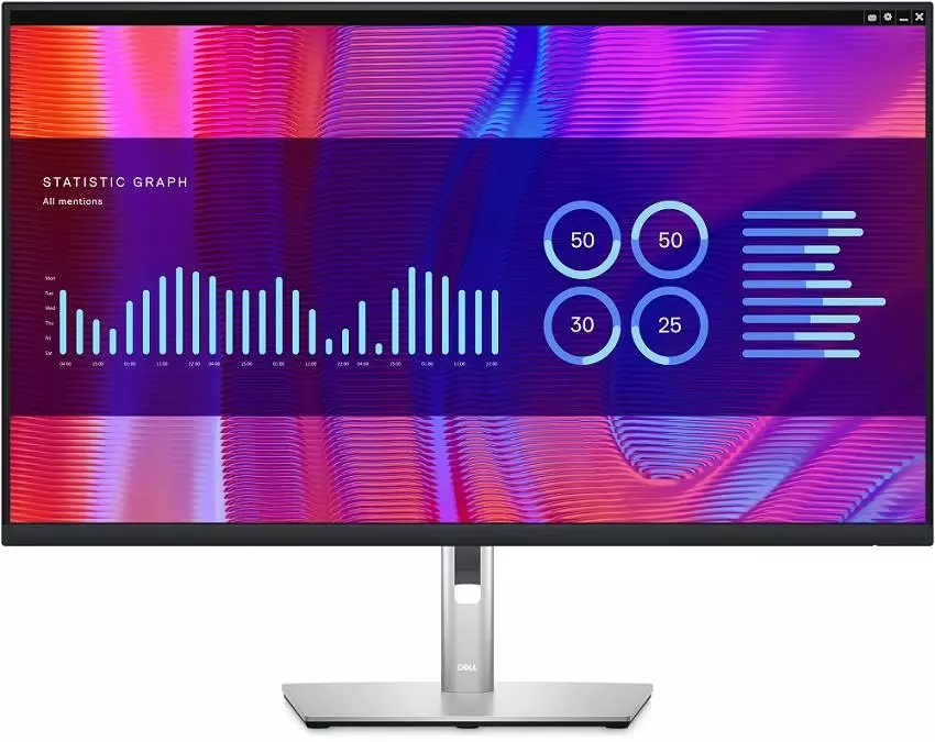 Монитор Dell P3223DE LED Professional 31.5", IPS, QHD 2560x1440, 60Hz, 5ms, 99% sRGB, USB Type-C