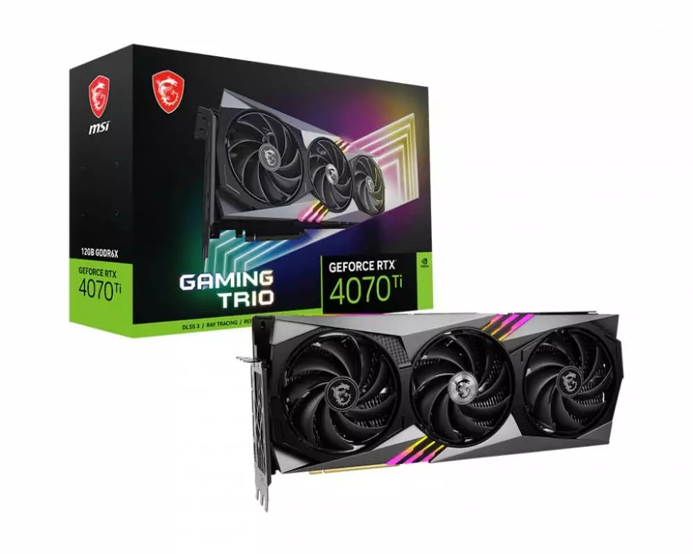 Видео карта MSI GeForce RTX 4070 Ti GAMING TRIO 12G - 912-V513-007