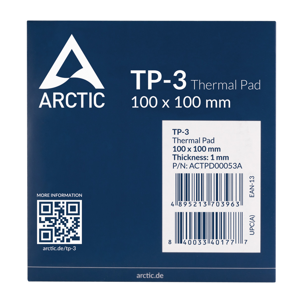 Термо пад Arctic Thermal pad TP-3 100x100mm, 1.0mm - ACTPD00053A