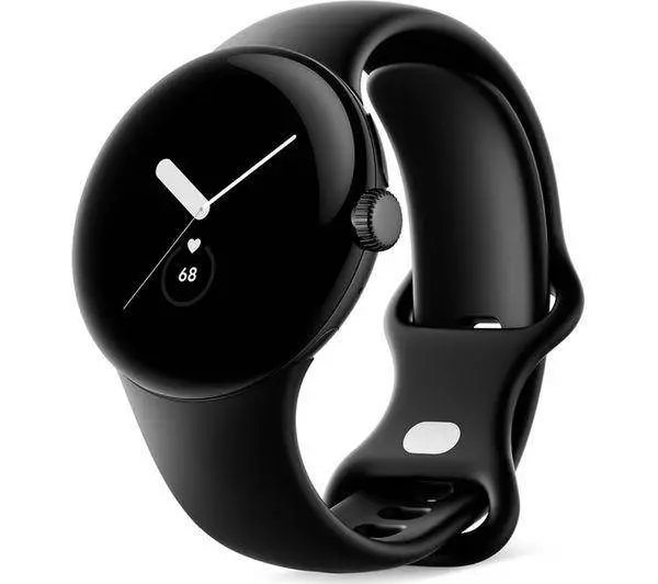 Смарт часовник Google Pixel Watch WiFi с Google Асистент - Matte Black, Obisidian