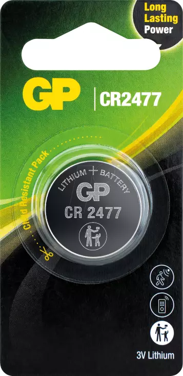 Бутонна батерия литиева CR-2477 3V GP