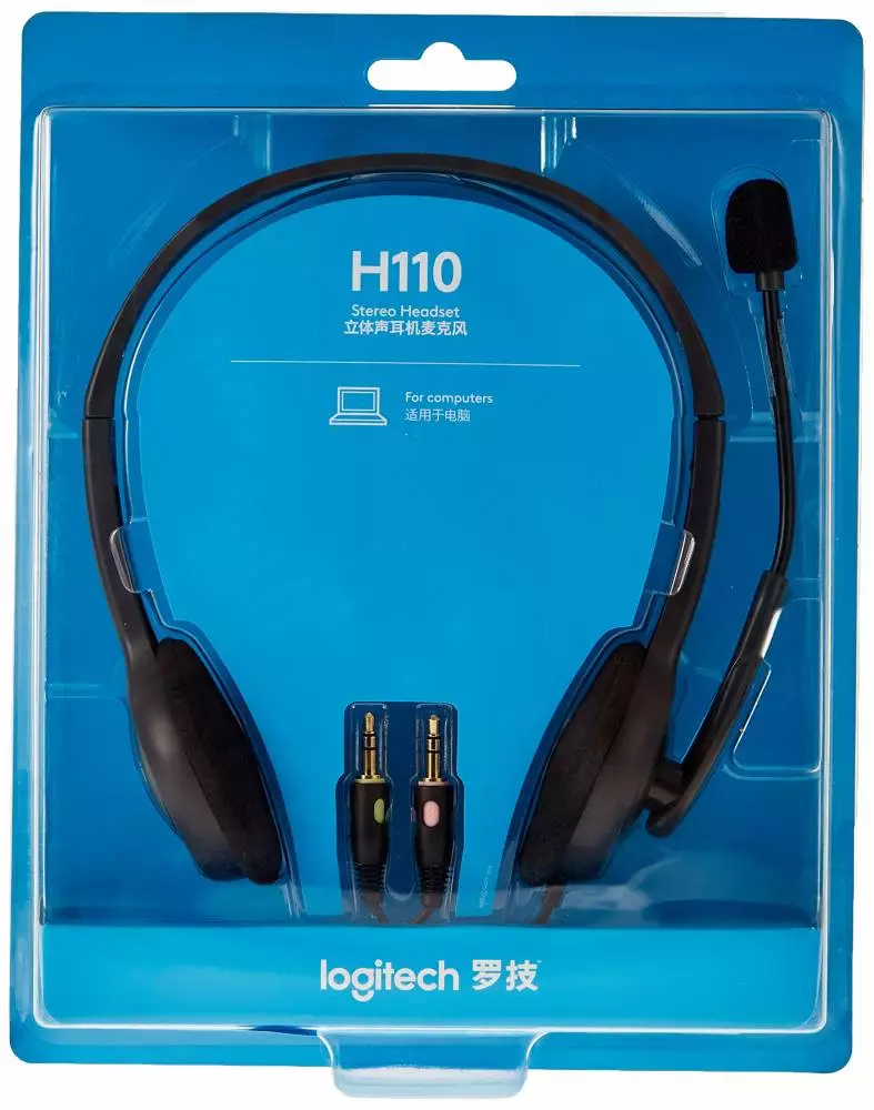 Слушалки с микрофон Logitech H110 Stereo Headset 3.5 mm - 981-000271
