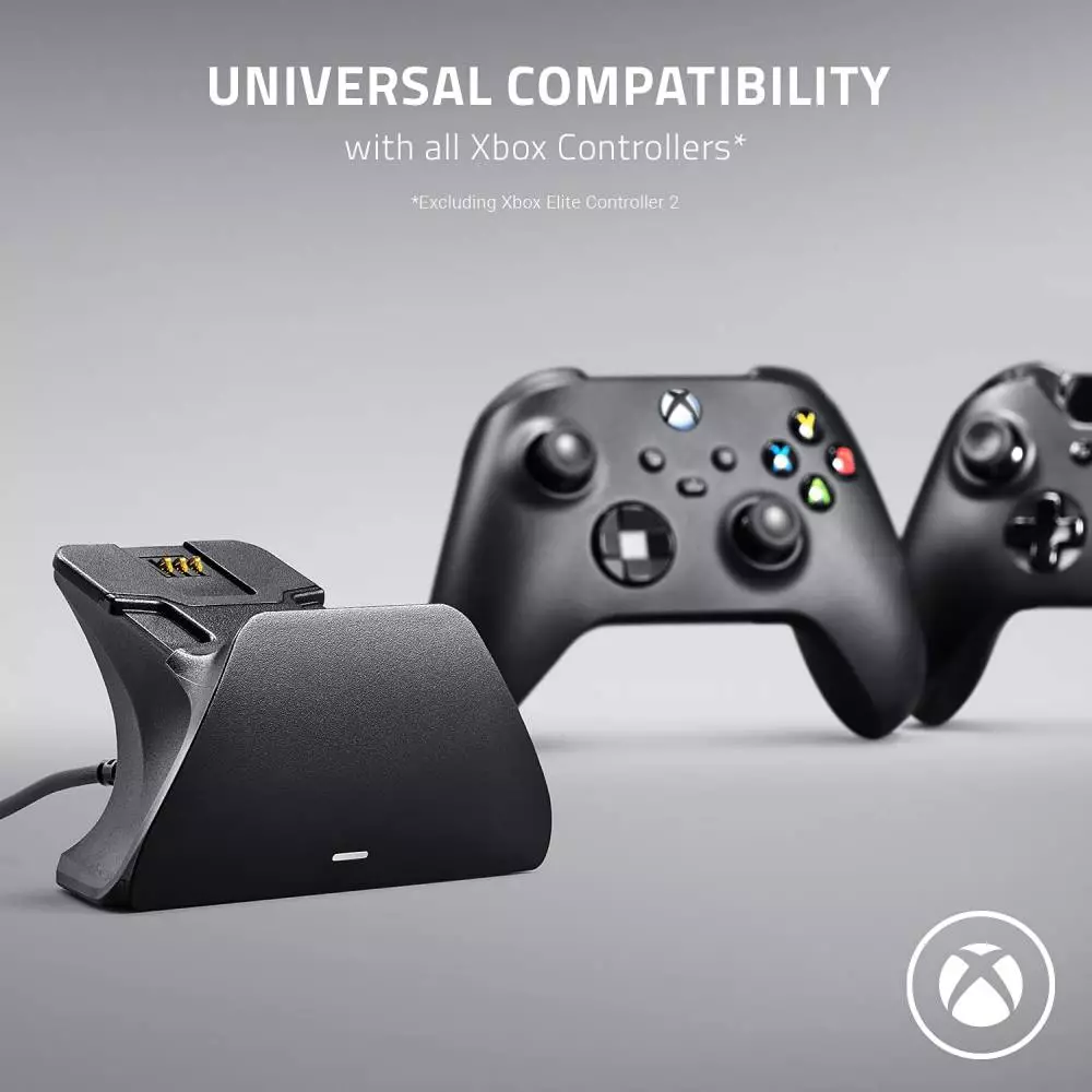 Стойка за зареждане Razer Universal Quick Charging Stand Carbon Black за Xbox контролер - RC21-01750100-R3M1