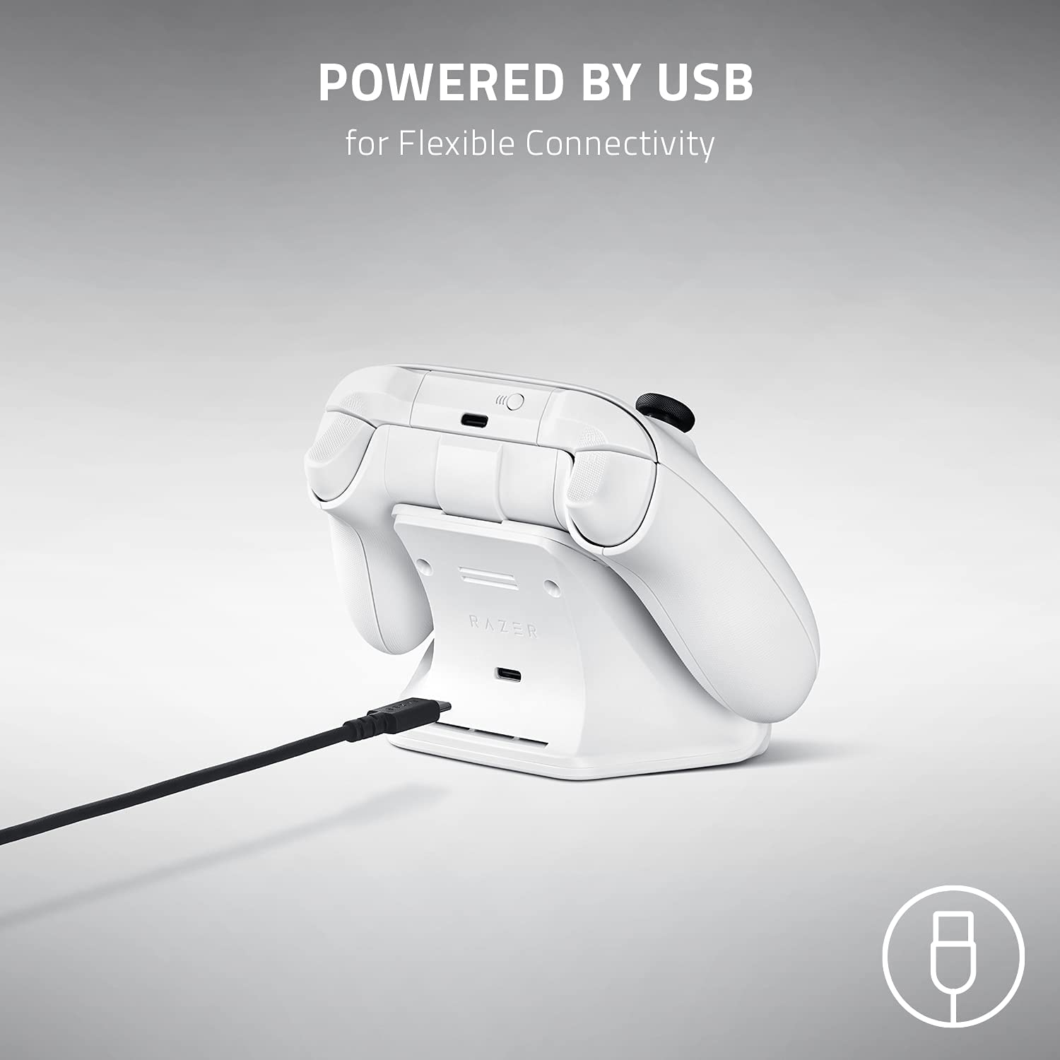 Стойка за зареждане Razer Universal Quick Charging Stand for Xbox Robot White за Xbox контролер- RC21-01750100-R3M1