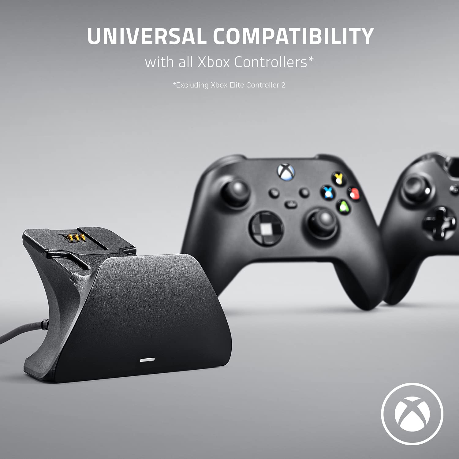 Стойка за зареждане Razer Universal Quick Charging Stand for Xbox Robot White за Xbox контролер- RC21-01750100-R3M1