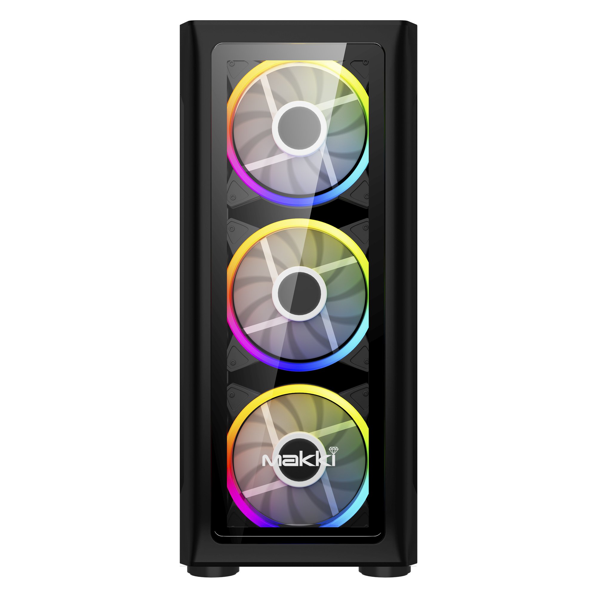 Кутия Makki M09 aRGB E-ATX Black Remote/4 Fans