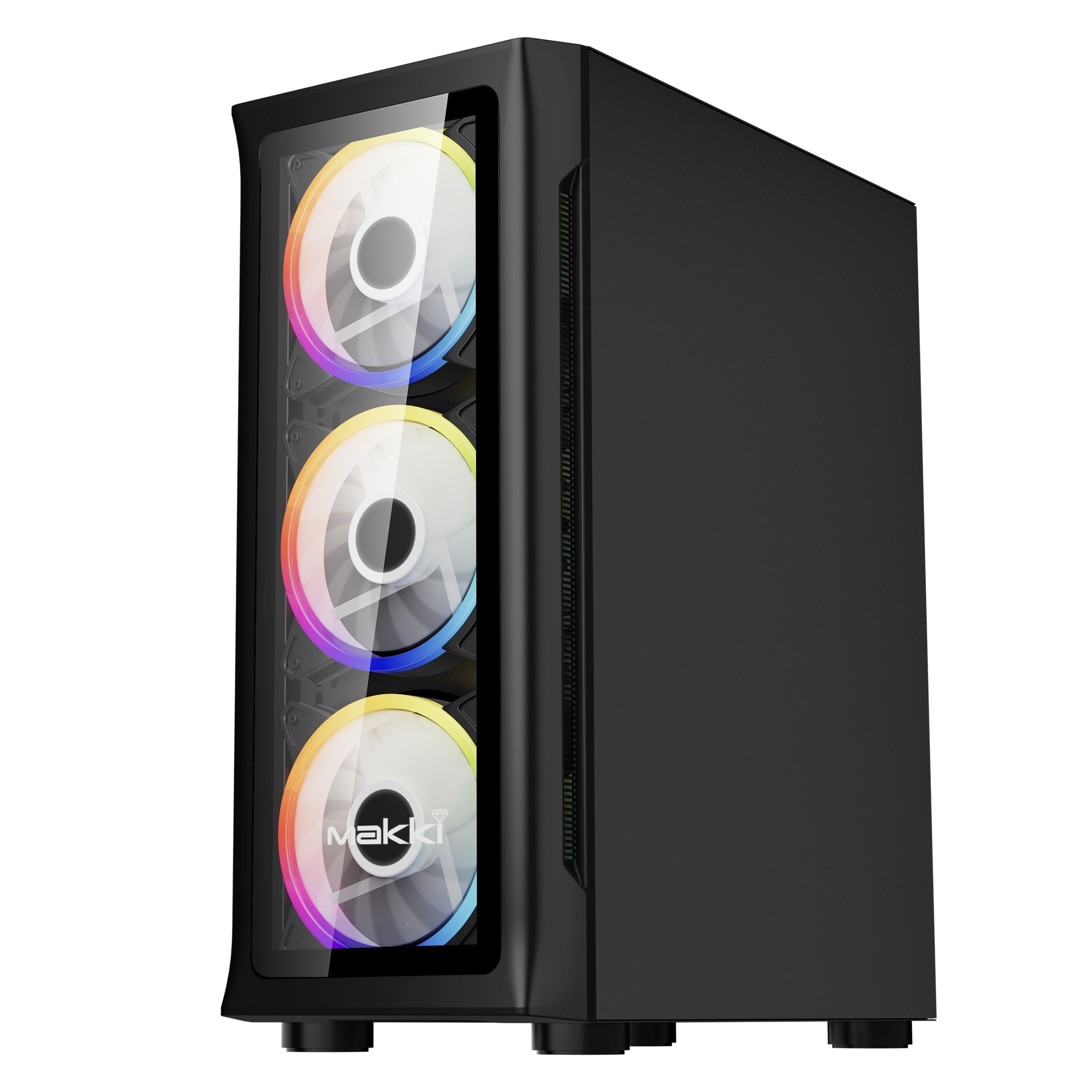 Кутия Makki M09 aRGB E-ATX Black Remote/4 Fans