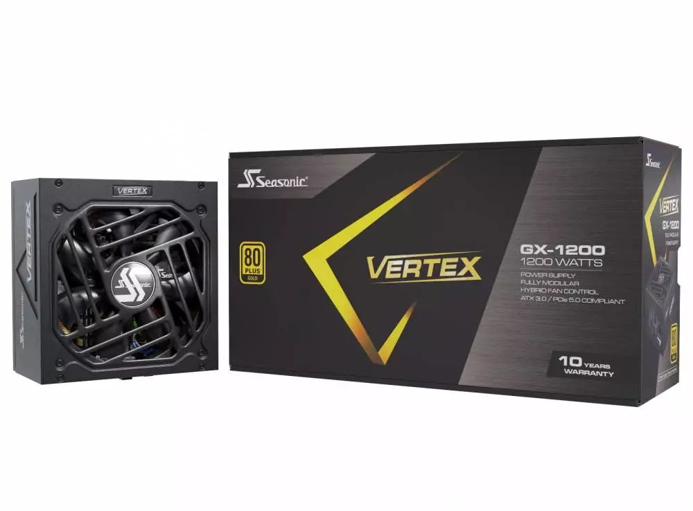 Захранване Seasonic Vertex GX-1200 (1200W) 80 Plus Gold ATX 3.0 PCIe Gen 5 - 1VT12GFRT3A10X