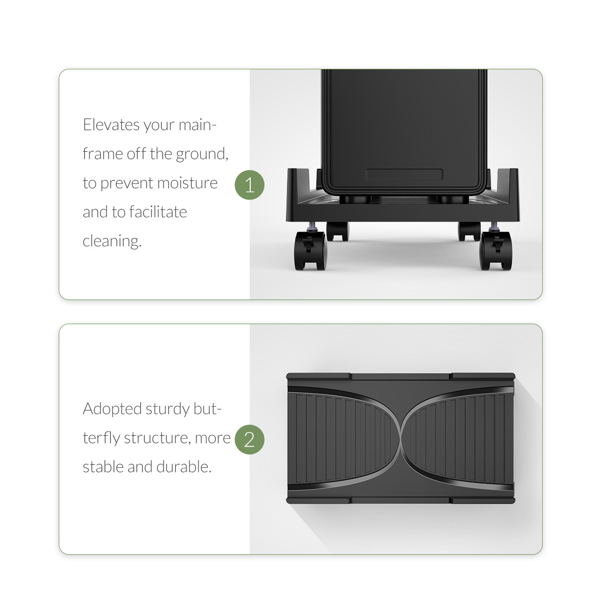 Orico поставка за компютър PC Stand - Computer Bracket - Water Restant, Black - CPB3-BK