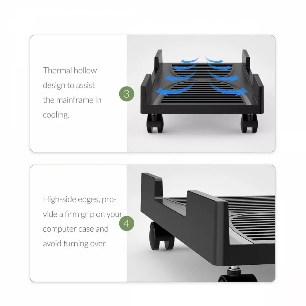 Orico поставка за компютър PC Stand - Computer Bracket - Water Restant, Black - CPB3-BK