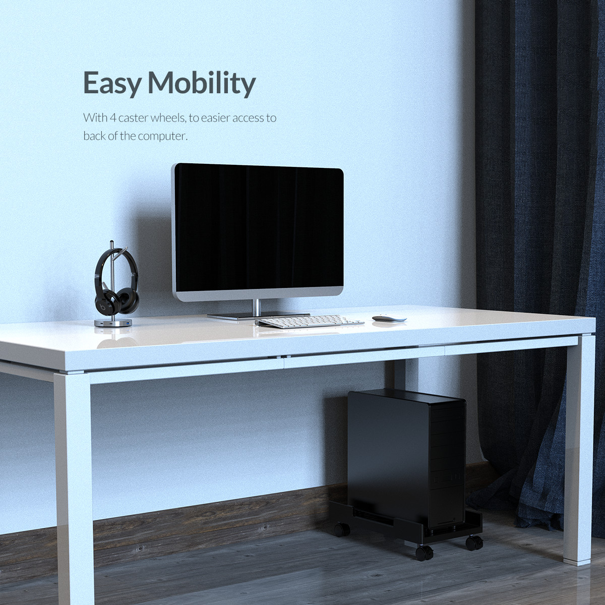 Orico поставка за компютър PC Stand - Computer Bracket - Water Restant, Black - CPB3-BK
