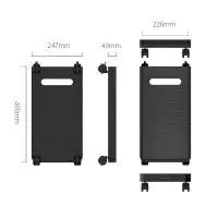 Orico поставка за компютър PC Stand - Computer Bracket - Water Restant, Black - CPB2-BK