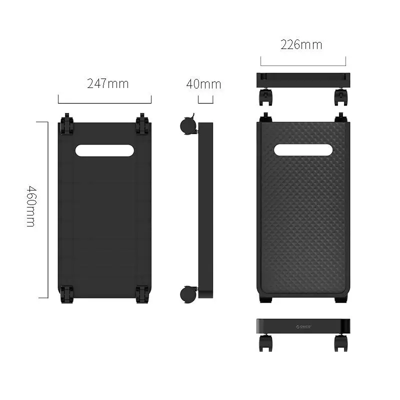 Orico поставка за компютър PC Stand - Computer Bracket - Water Restant, Black - CPB2-BK