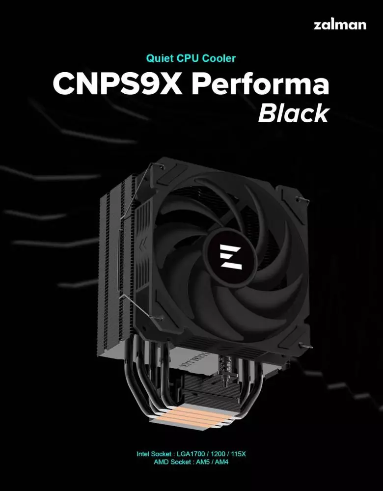 Охладител за процесор Zalman CNPS9X PERFORMA BLACK CPU Cooler