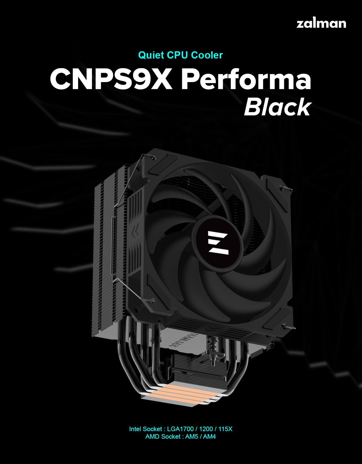 Охладител за процесор Zalman CNPS9X PERFORMA BLACK CPU Cooler