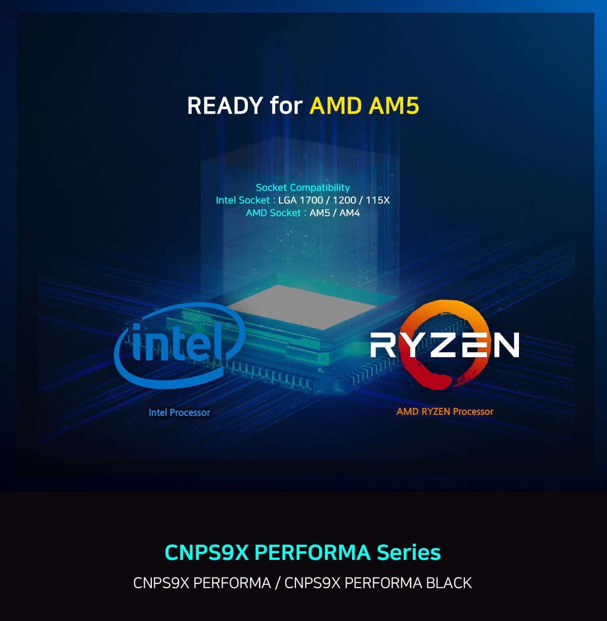 Охладител за процесор Zalman CNPS9X PERFORMA BLACK CPU Cooler