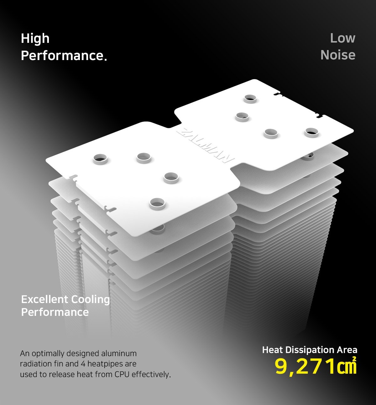 Охладител за процесор Zalman CNPS10X Performa White CPU Cooler