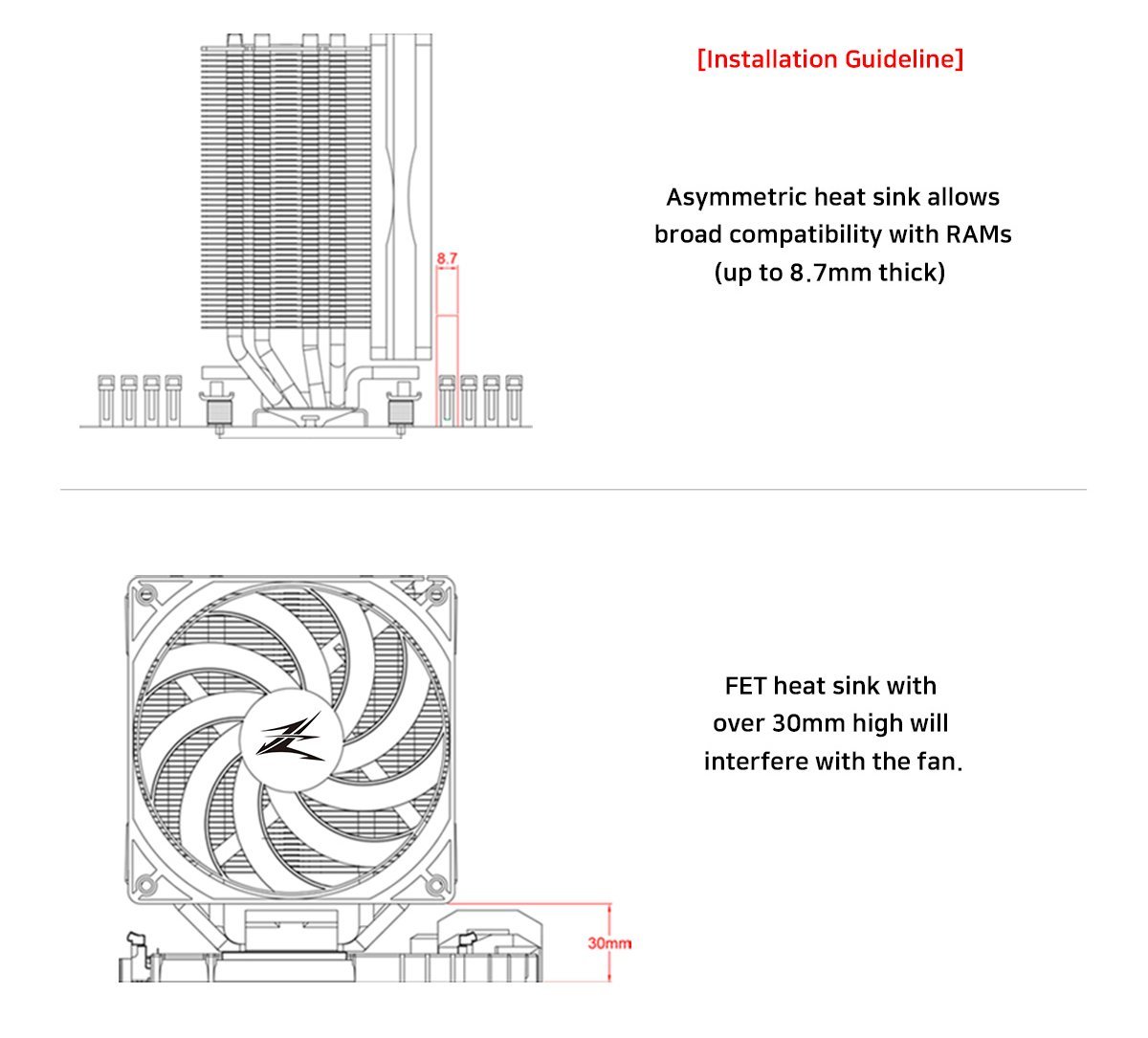 Охладител за процесор Zalman CNPS10X Performa White CPU Cooler