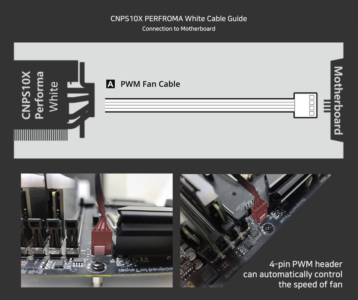 Охладител за процесор Zalman CNPS10X Performa White CPU Cooler