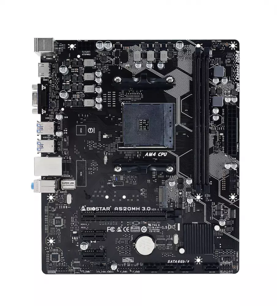 Дънна платка Biostar A520MH 3.0 AM4, DDR4 ver 6.0