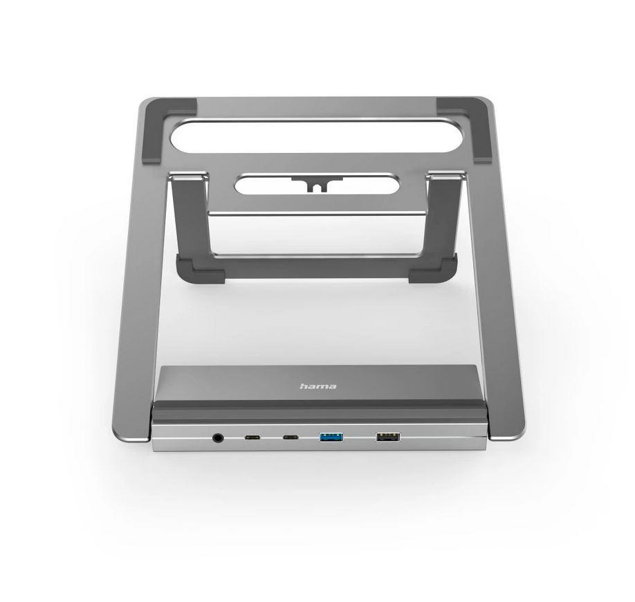 Hama "Connect2Office Stand" USB-C докинг станция, стойка за лаптоп, 12 порта