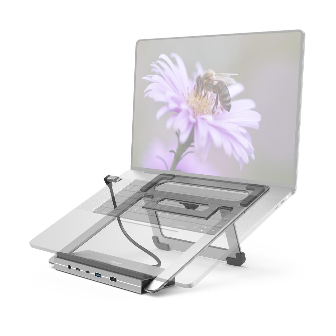 Hama "Connect2Office Stand" USB-C докинг станция, стойка за лаптоп, 12 порта