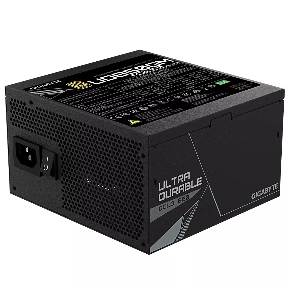Захранване Gigabyte UD850GM PG5 (850W) 80 Plus Gold, Modular, ATX 3.0, PCIe 5.0 Ready