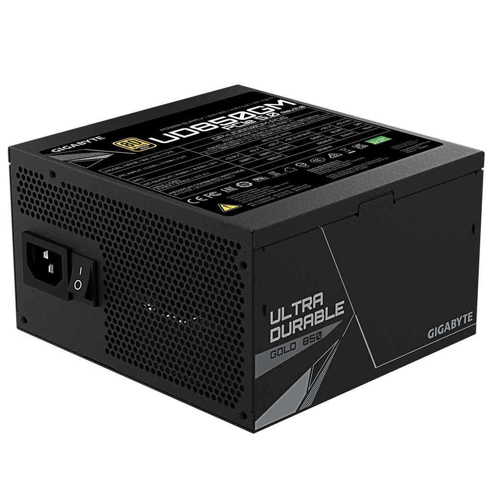 Захранване Gigabyte UD850GM PG5 (850W) 80 Plus Gold, Modular, ATX 3.0, PCIe 5.0 Ready
