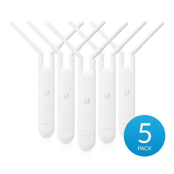 Access Point Ubiqity AC Mesh 5, 2.4/5 GHz, 300 - 867Mbps, PoE, комплект от 5 броя, Бял