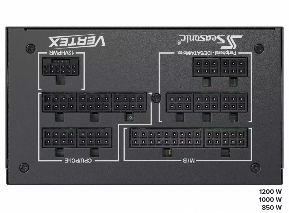 Захранване Seasonic VERTEX GX-1000 ATX 3.0 1000W 80 Plus Gold PSU PCIe Gen 5 - 12102GXAFS 