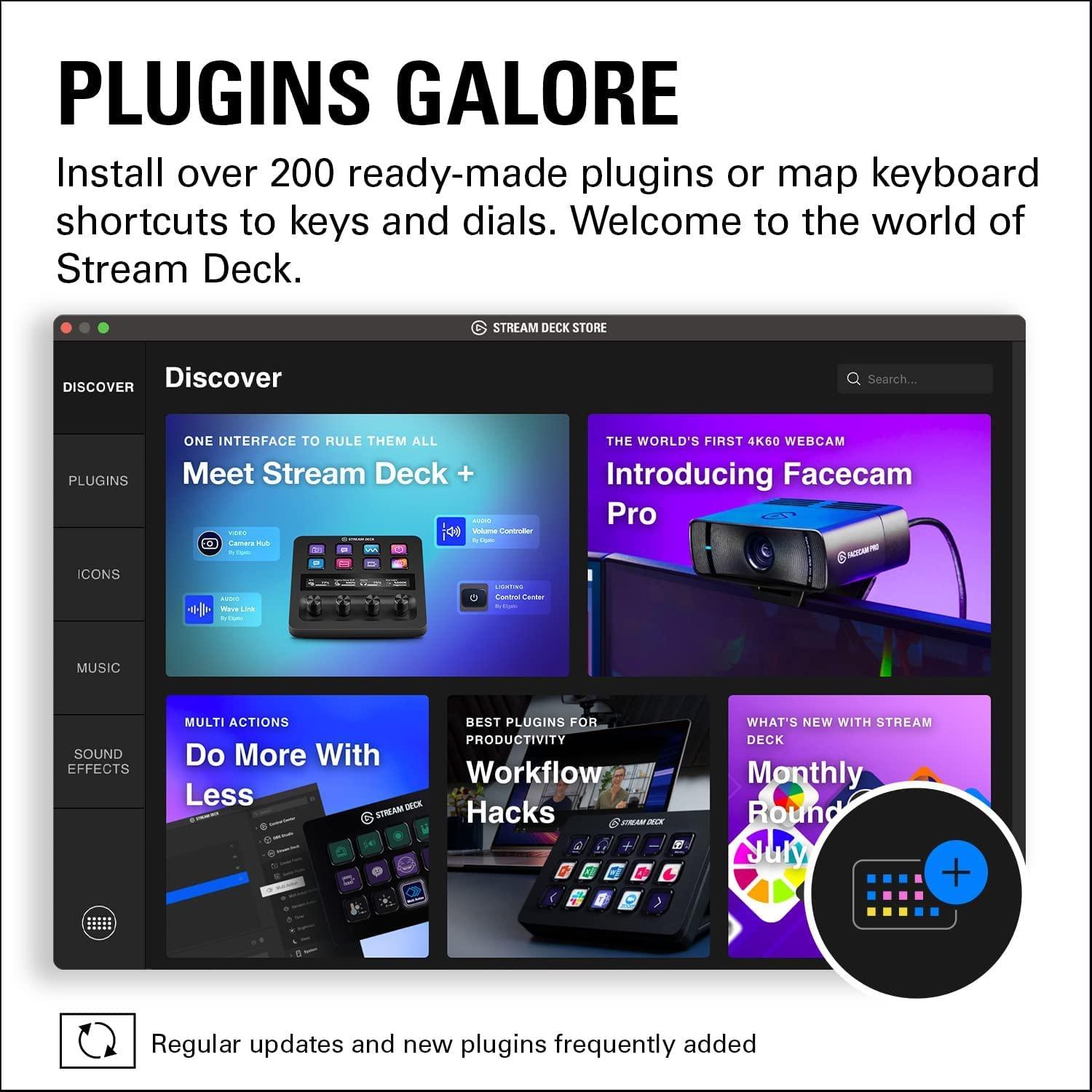 Elgato Stream Deck Plus Controller - LCD Touch Panel